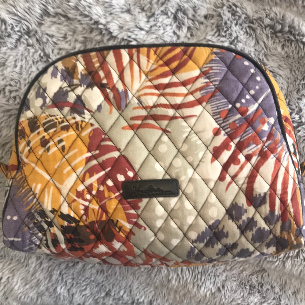 Lined makeup bag